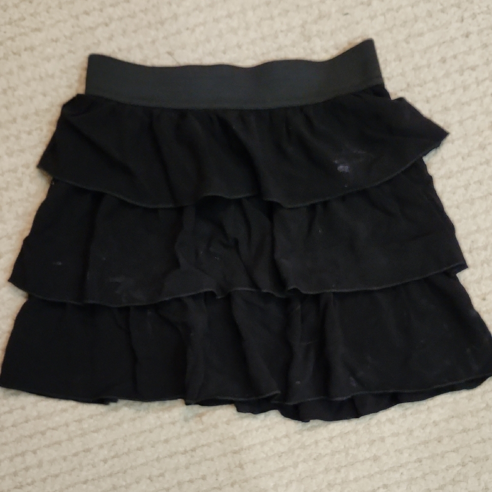 Amy Byer Black Tiered Mini Skirt